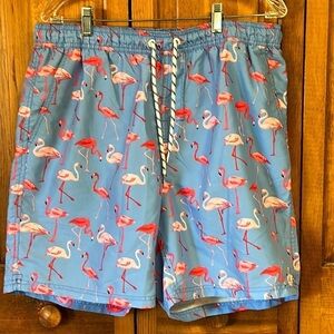 Maamgic Flamingo Swim Trunks w/ Mesh Underwear Pockets XXL